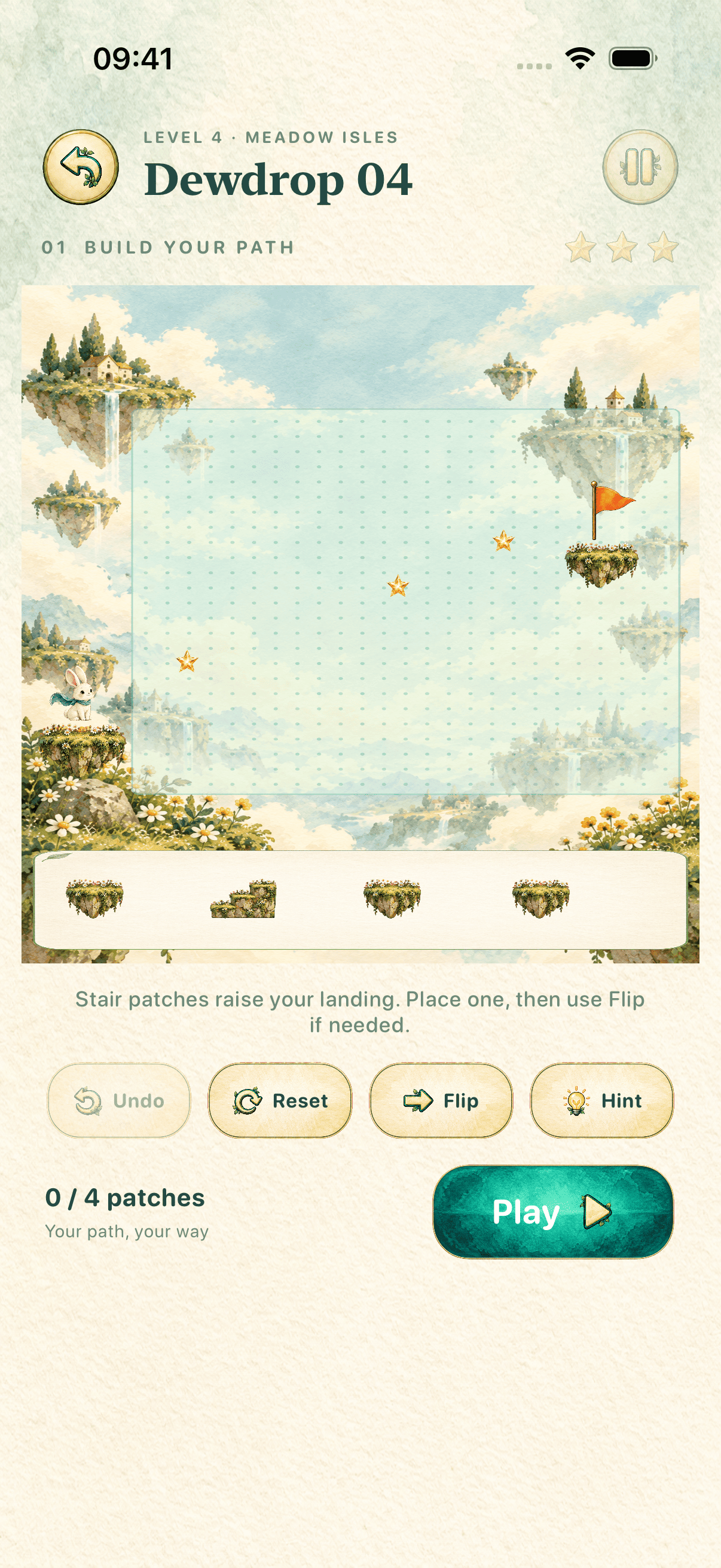Level 4 before placing the terrain patches
